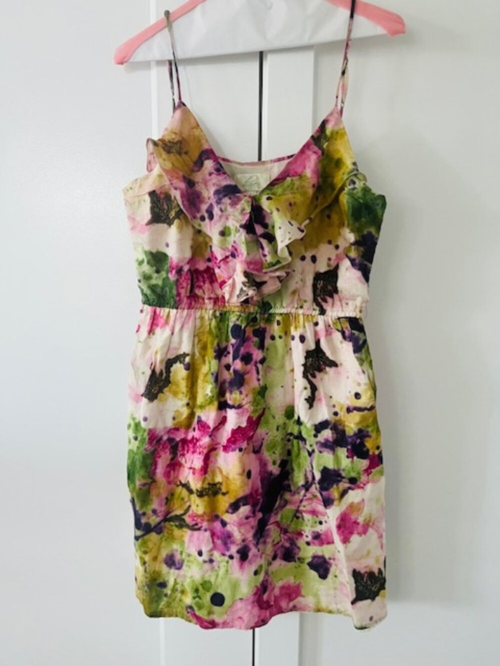 Haven Multi colored splatter dress S made in Thailand